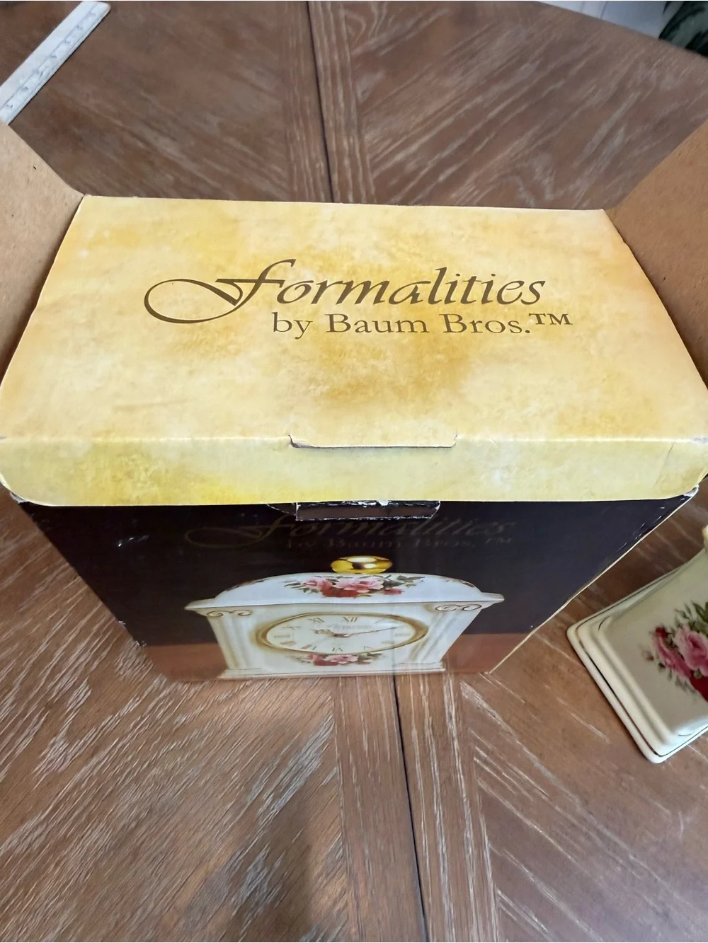 Vintage Formalities by Baum Bros Victorian Rose Carriage Clock